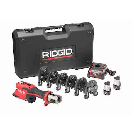 RIDGID RP 251 Compact Cordless Press Tool Kit, For 1/2 in to 1-1/2 in 12 V