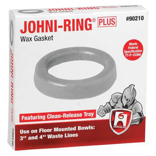 HERCULES Toilet Bowl Ring, Standard, Wax, 3in-4in