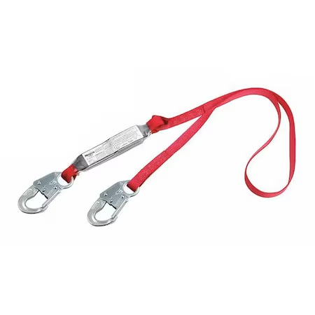 3M PROTECTA PRO(TM) Pack Shock Absorbing Lanyard, 4 ft. Length, Snap Hook, Steel, 1 Leg(s)