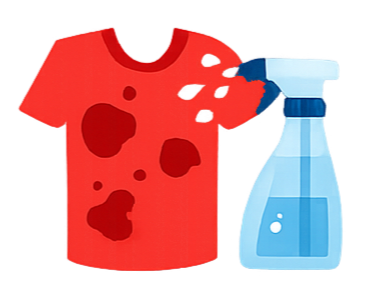 Free stain and spot treatment included with Laundry Luv laundry service.