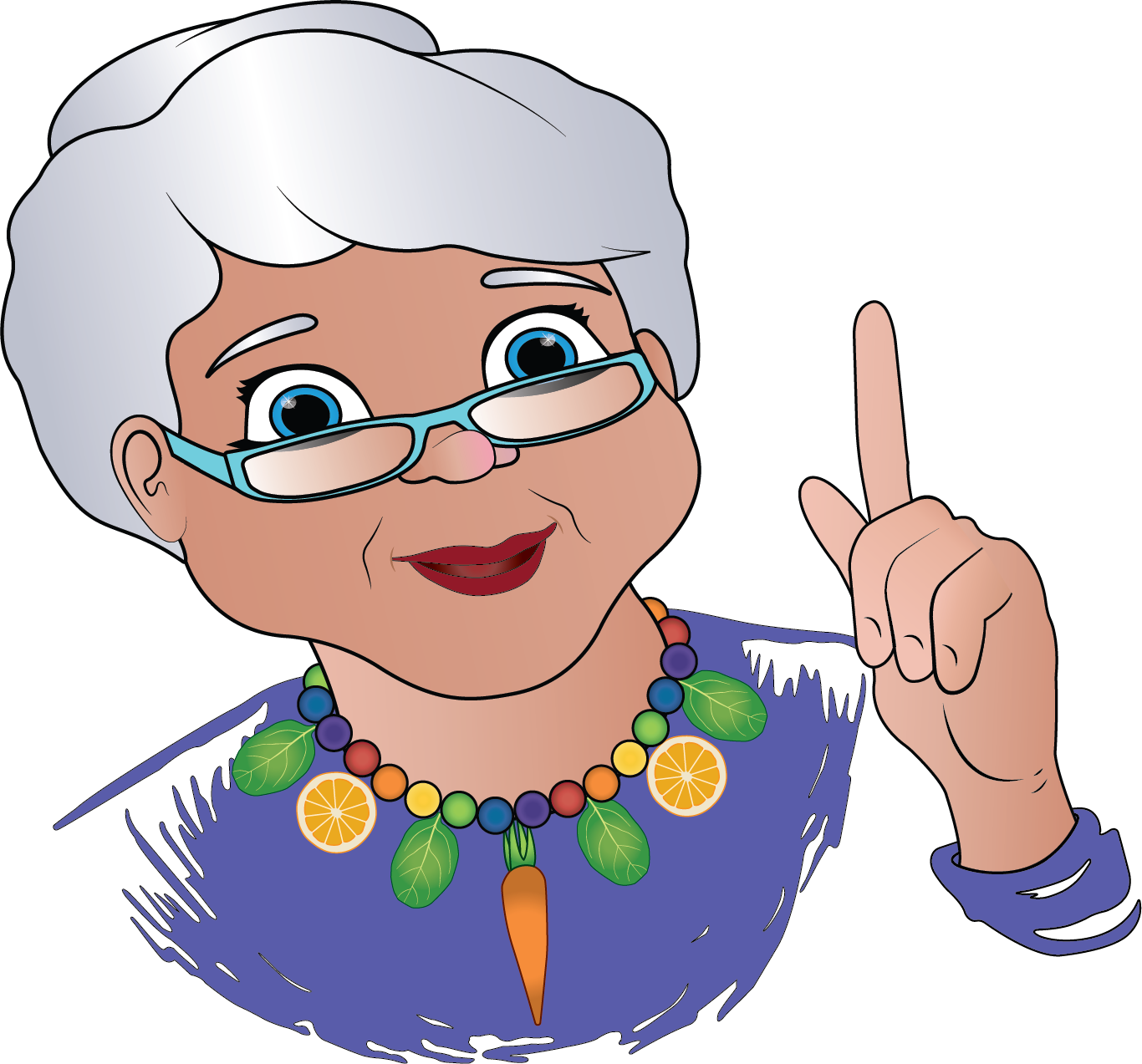 Close up on Grandma's smiling face.