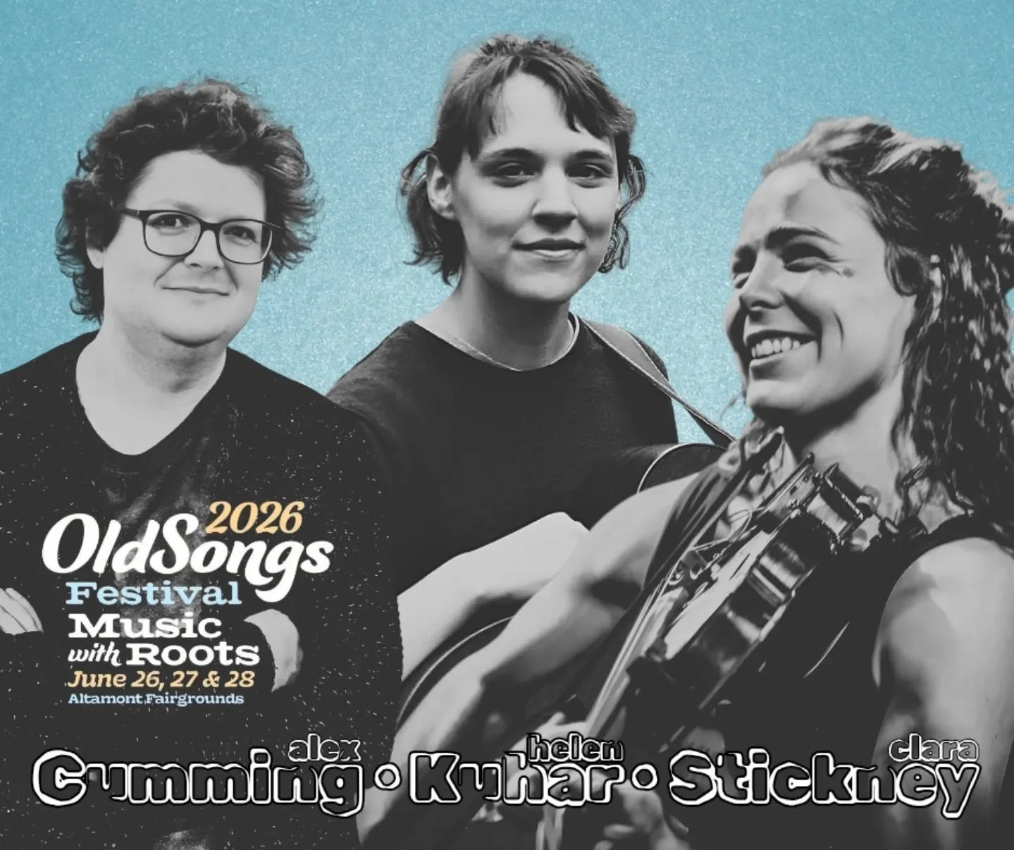 Can't wait to head to @oldsongsfolk festival with the tremendous @claraconstancemusic &amp; @helengracekuhar at the end of the month. We are also super lucky to be working with @alexthedancecaller all weekend as well. ❤️ 

Come join us for a real par