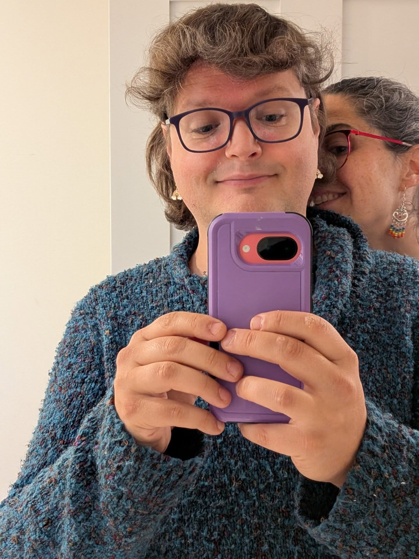 Got to change out my earrings for the first time today! Feels awesome! Thank you to Alice for showing me how, not a natural skill of mine as it turns out! 🤣