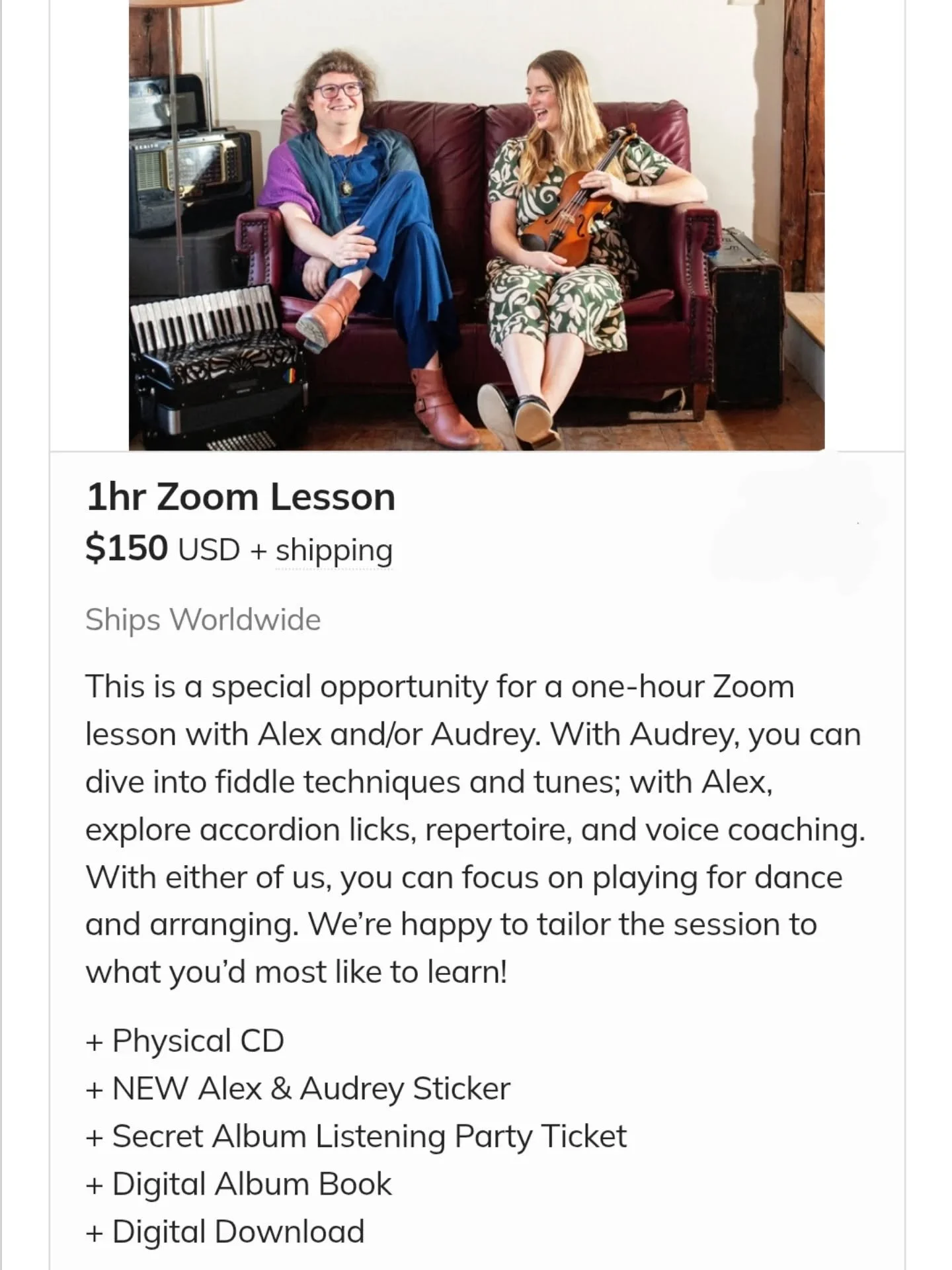 LESSONS ALERT! I have not opened up spots for 1 on 1 lessons for a little while, but I am offering a few spots as part of @alexaudreyfolk album Fundrazr. 

Not only do you get a one hour lesson, you'll get a CD, Digital Album Book (featuring sheet mu