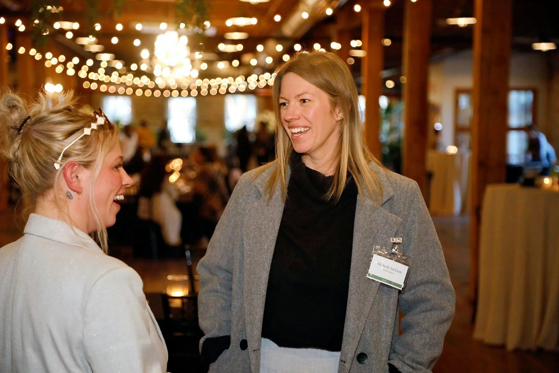 Knot Nannies founder with Kylie Martolock at a professional vendor event at The Goei Center in Grand Rapids, Michigan.