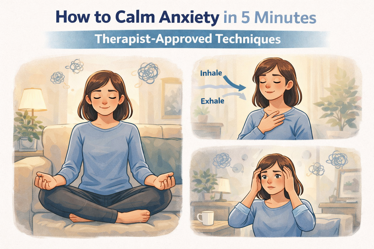How to Calm Anxiety in 5 Minutes: Therapist-Approved Techniques