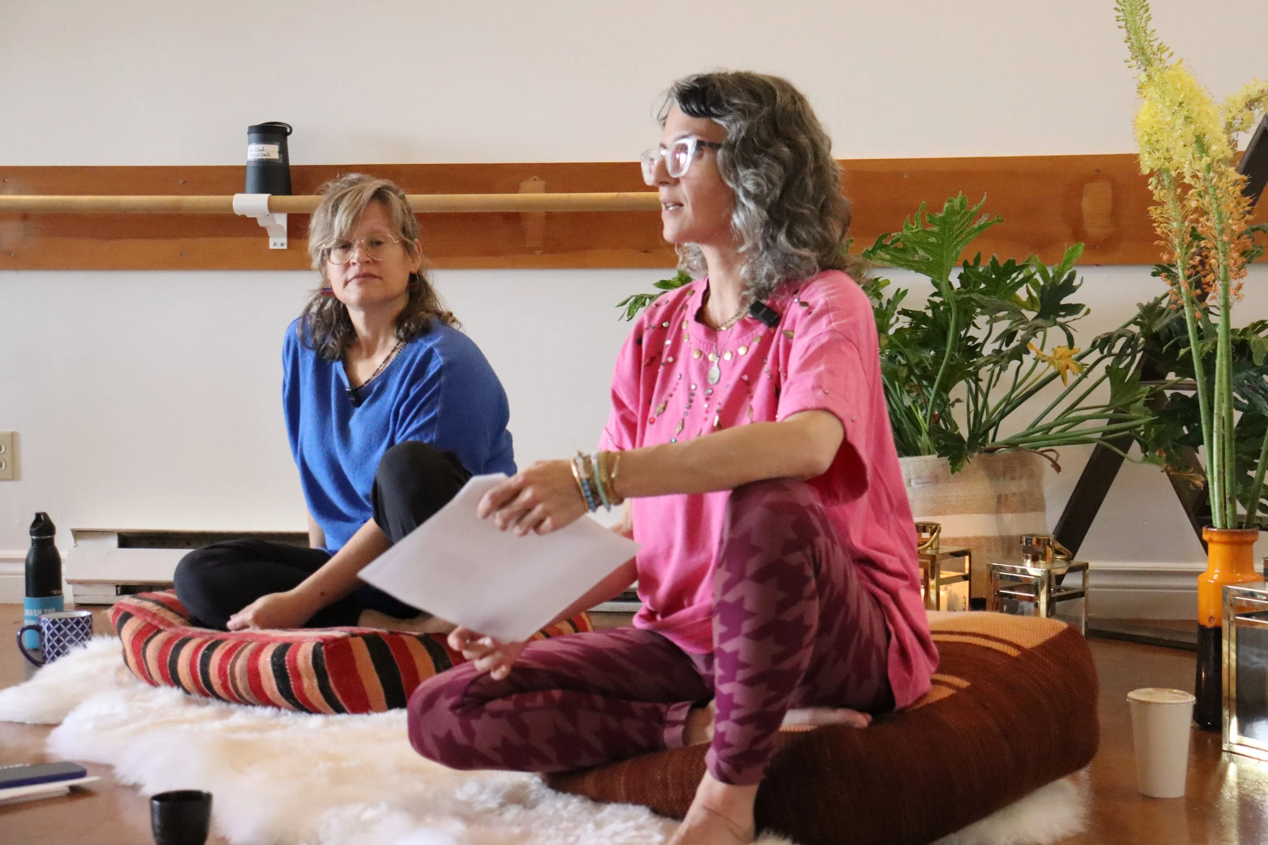 Astro Auntie and Beca Salmon hosting a kundalini + astrology workshop