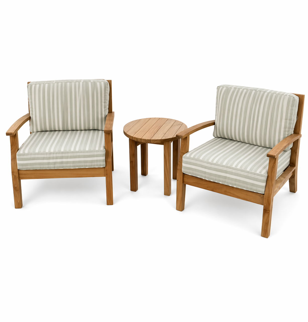 Teak Chair and End Table