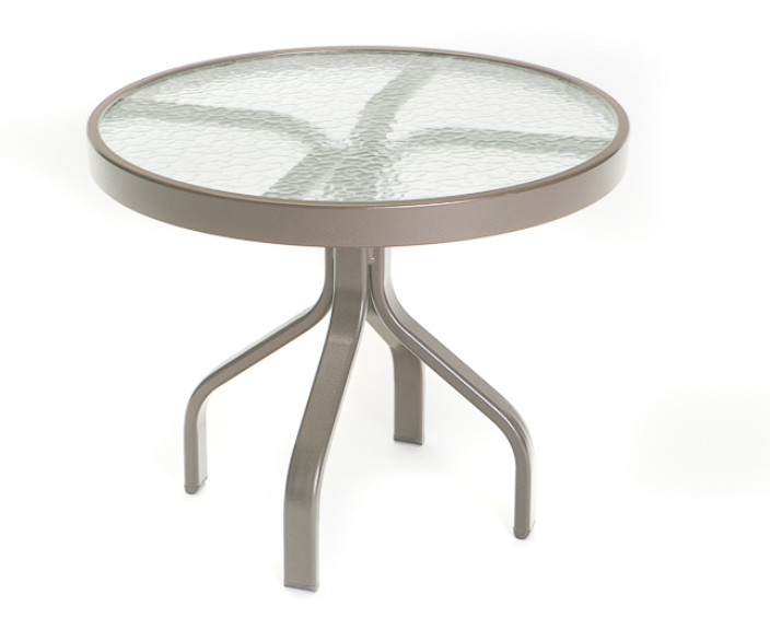 Casual Aluminum Round End Table