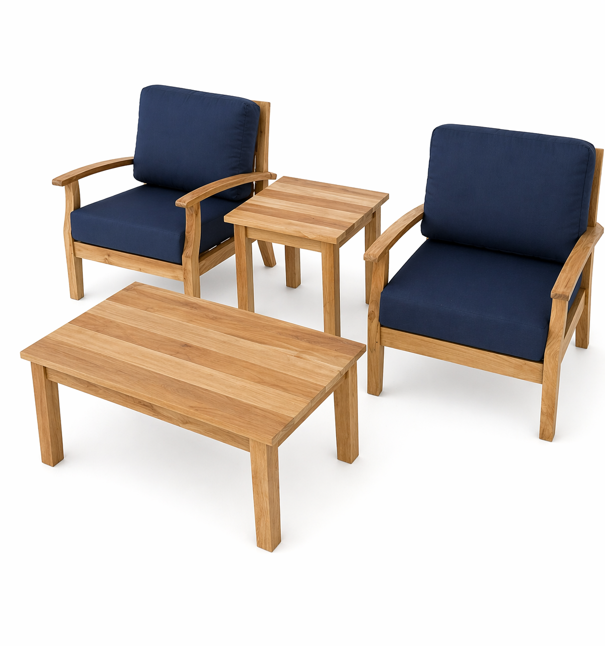 Teak Arm Chair - Coffee + End Table