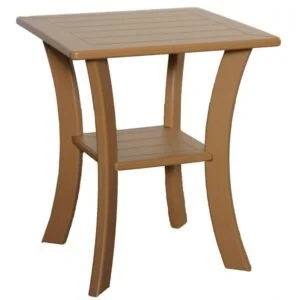 Square End Table with Shelf