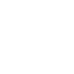 Outline drawing of a beach chair with an umbrella on a black background.