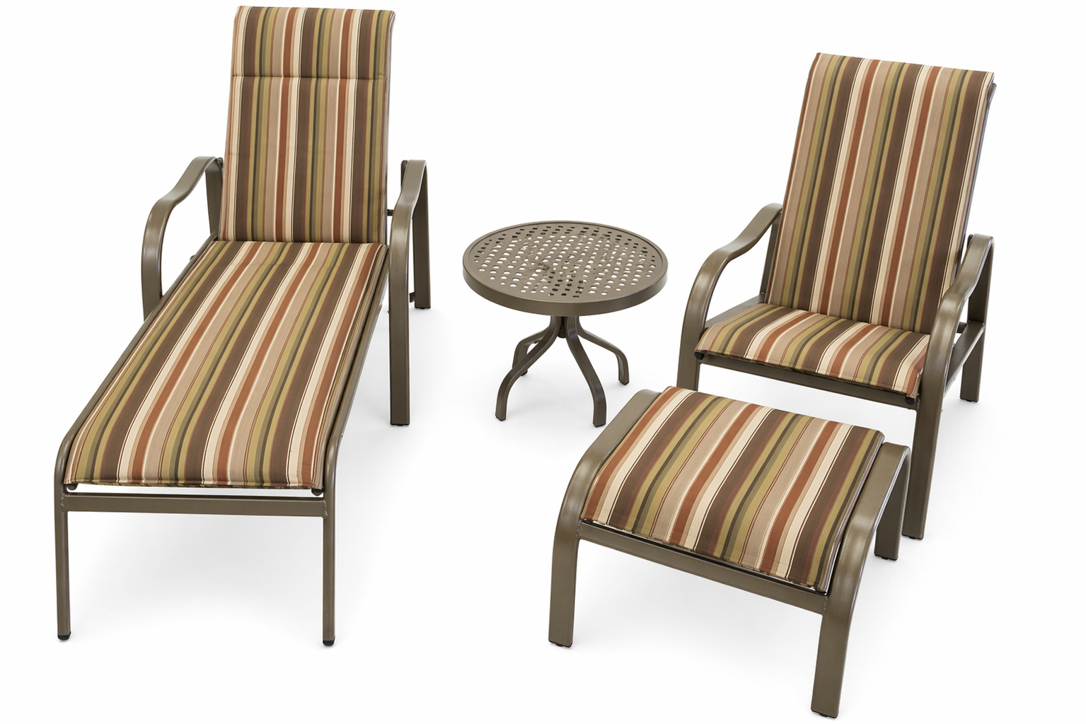 Casual Aluminum  - Chaise Lounge/Recliner + Ottoman