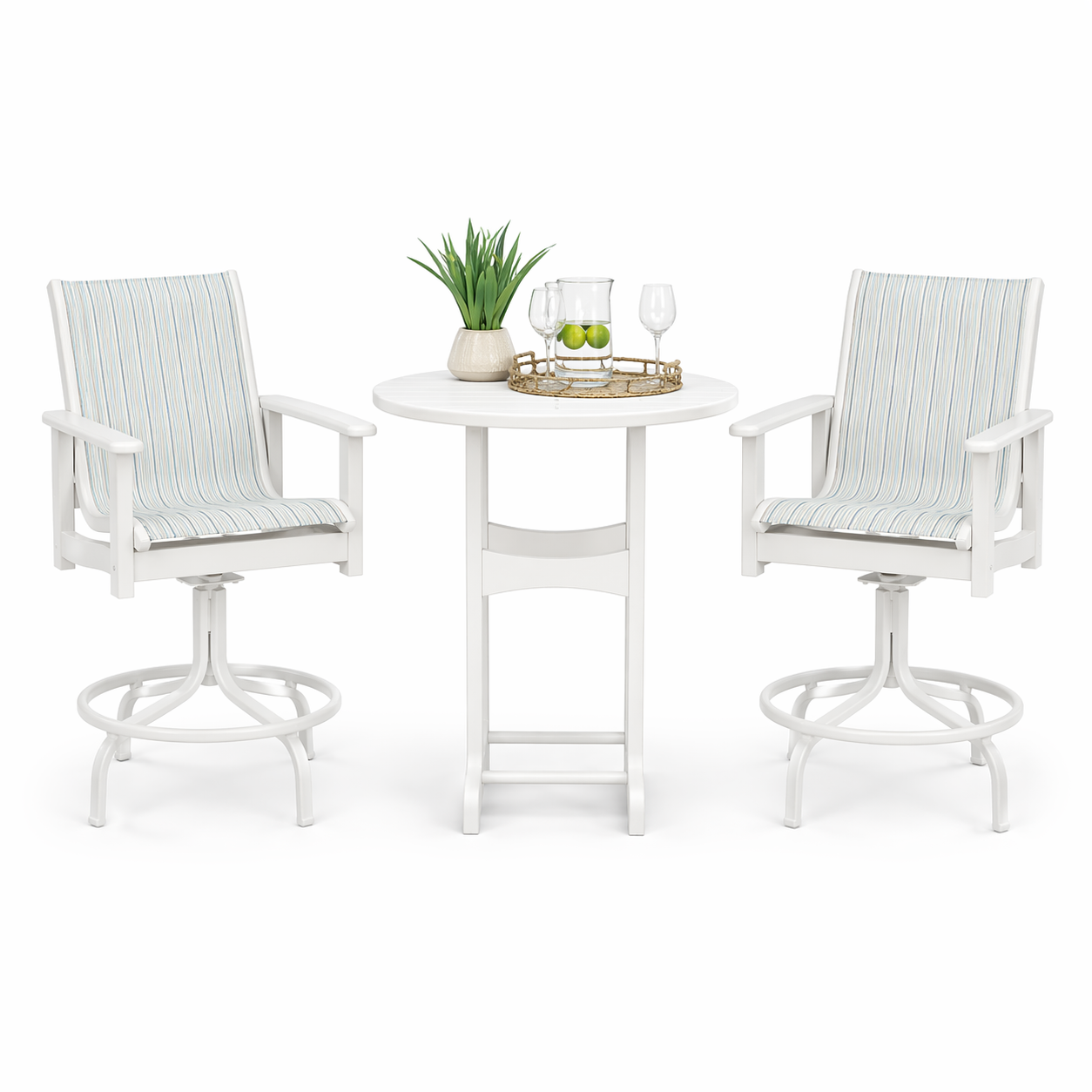 Counter Height Swivel Chairs with Table