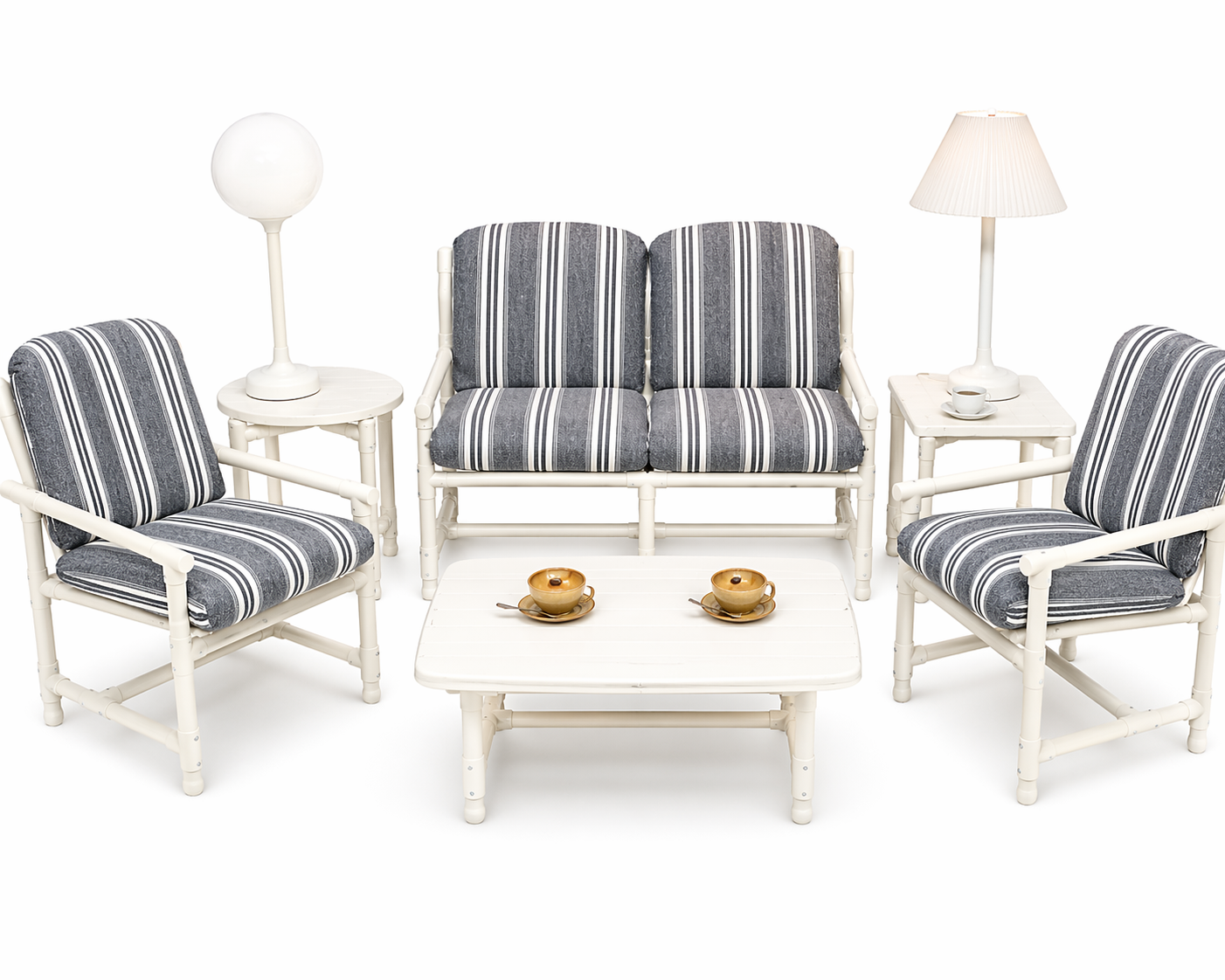 PVC Chair and Loveseat