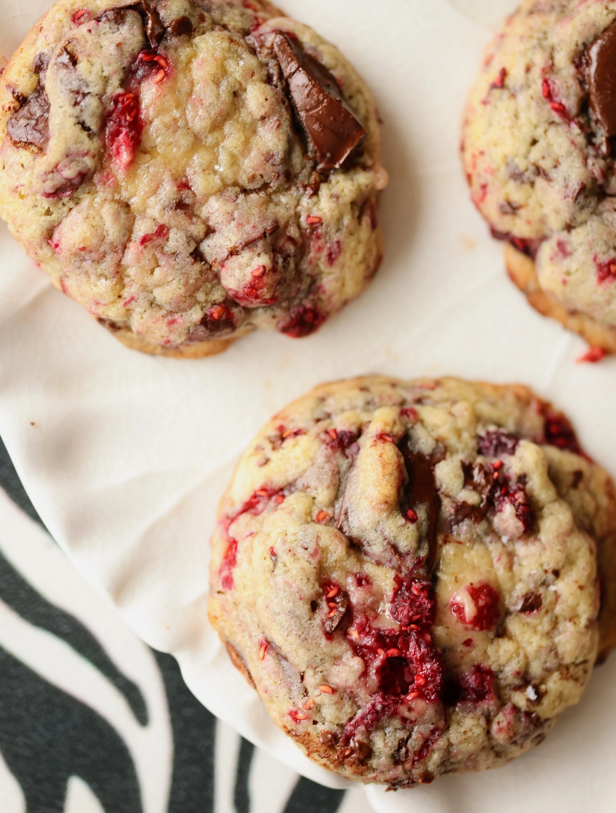 Razz Choco Chunk Cookies