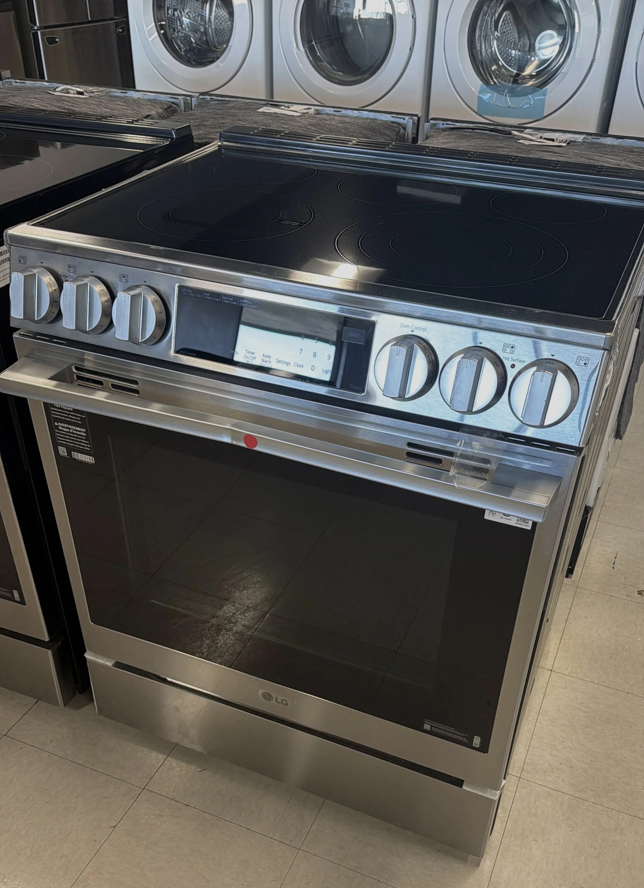Smart Electric Range with Fan Convection and Air Fryer