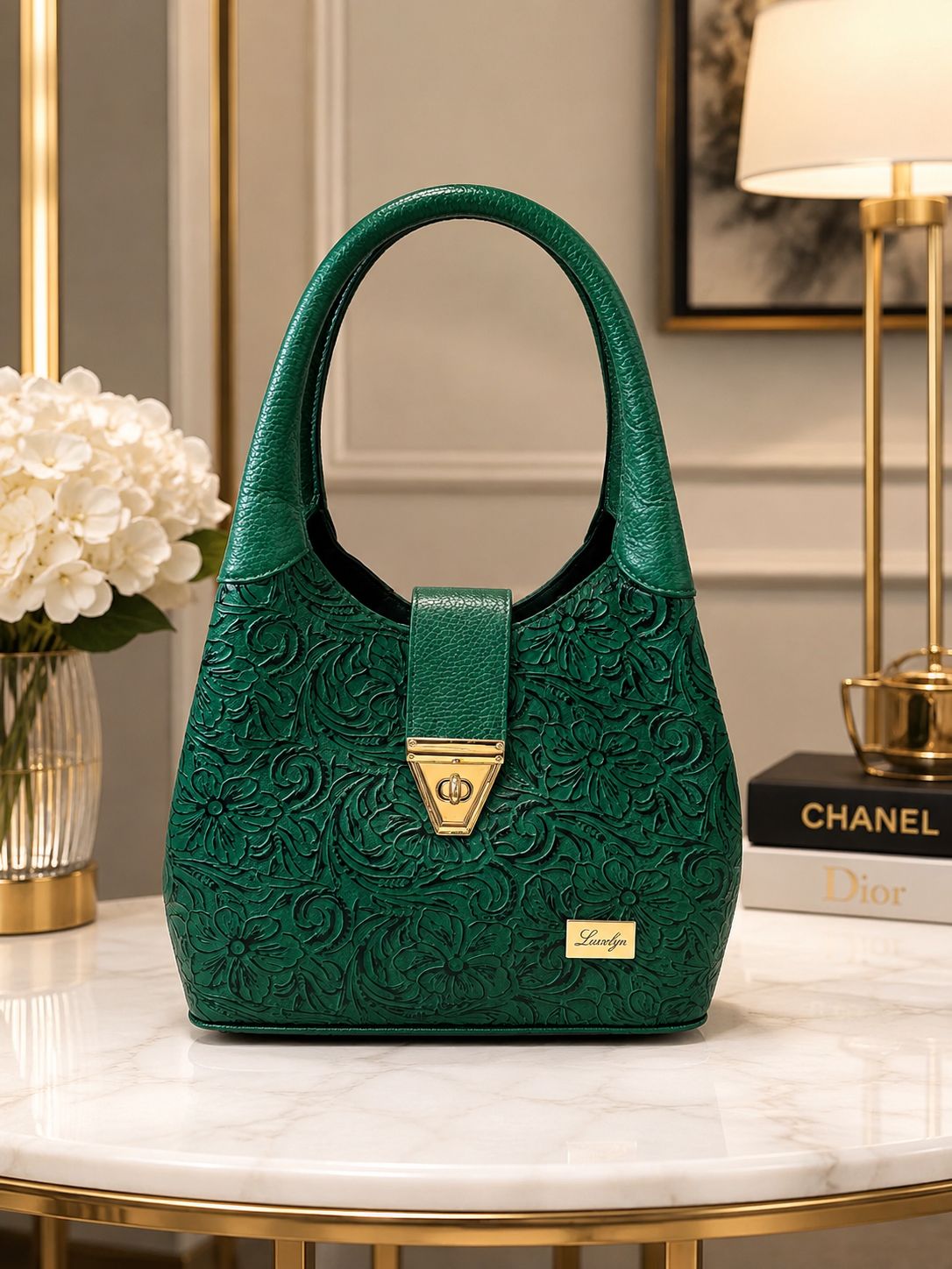 Ariana Signature Hobo - emerald front.png