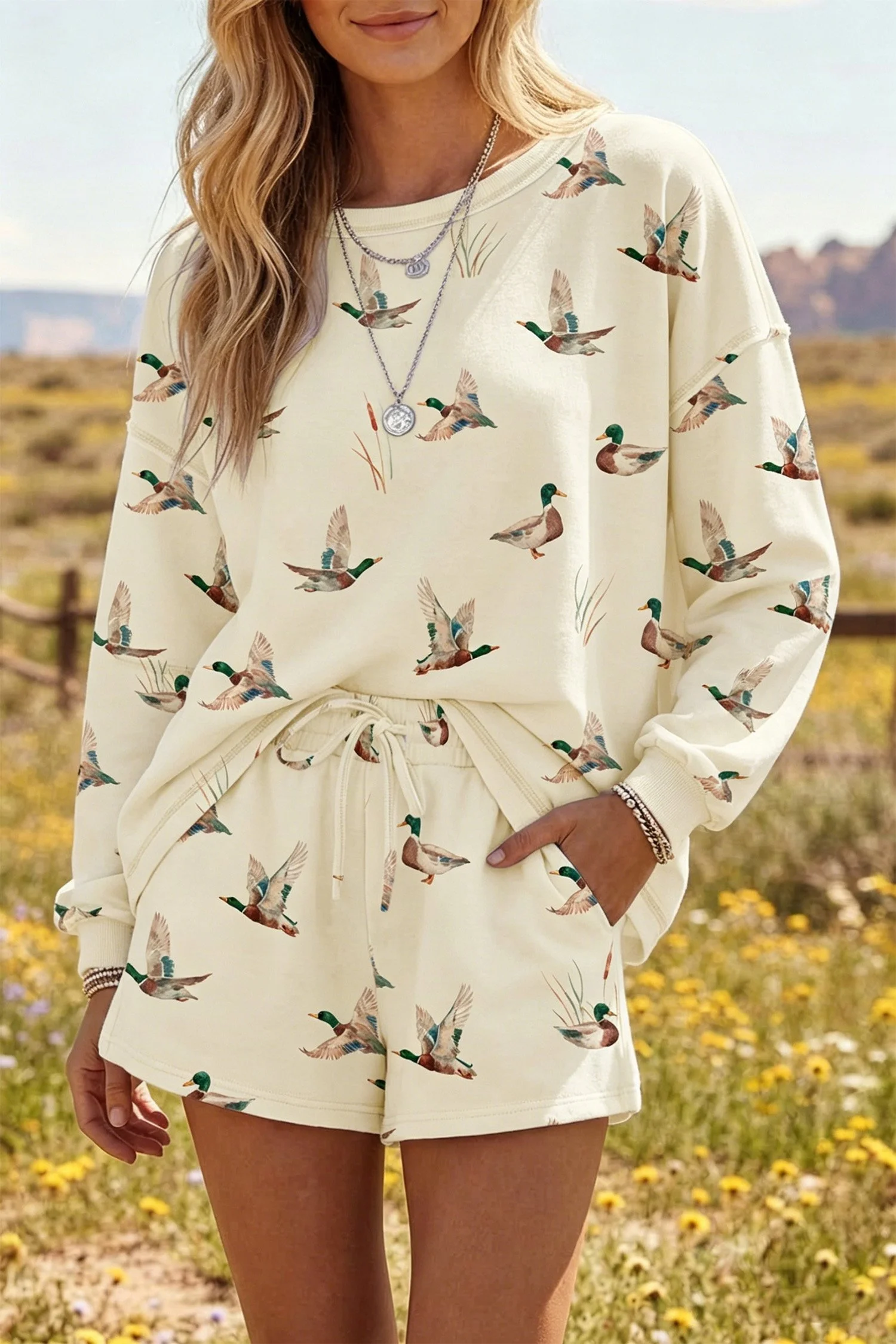Mallard Duck Print Lounge Set