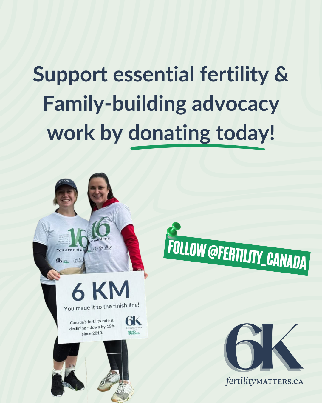 Fertility Matters 6K Lethbridge event graphic