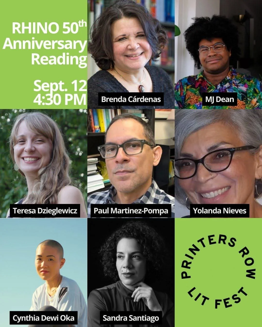 Poetry Reading for Rhino Magazine’s 50th Anniversary at Printers Row