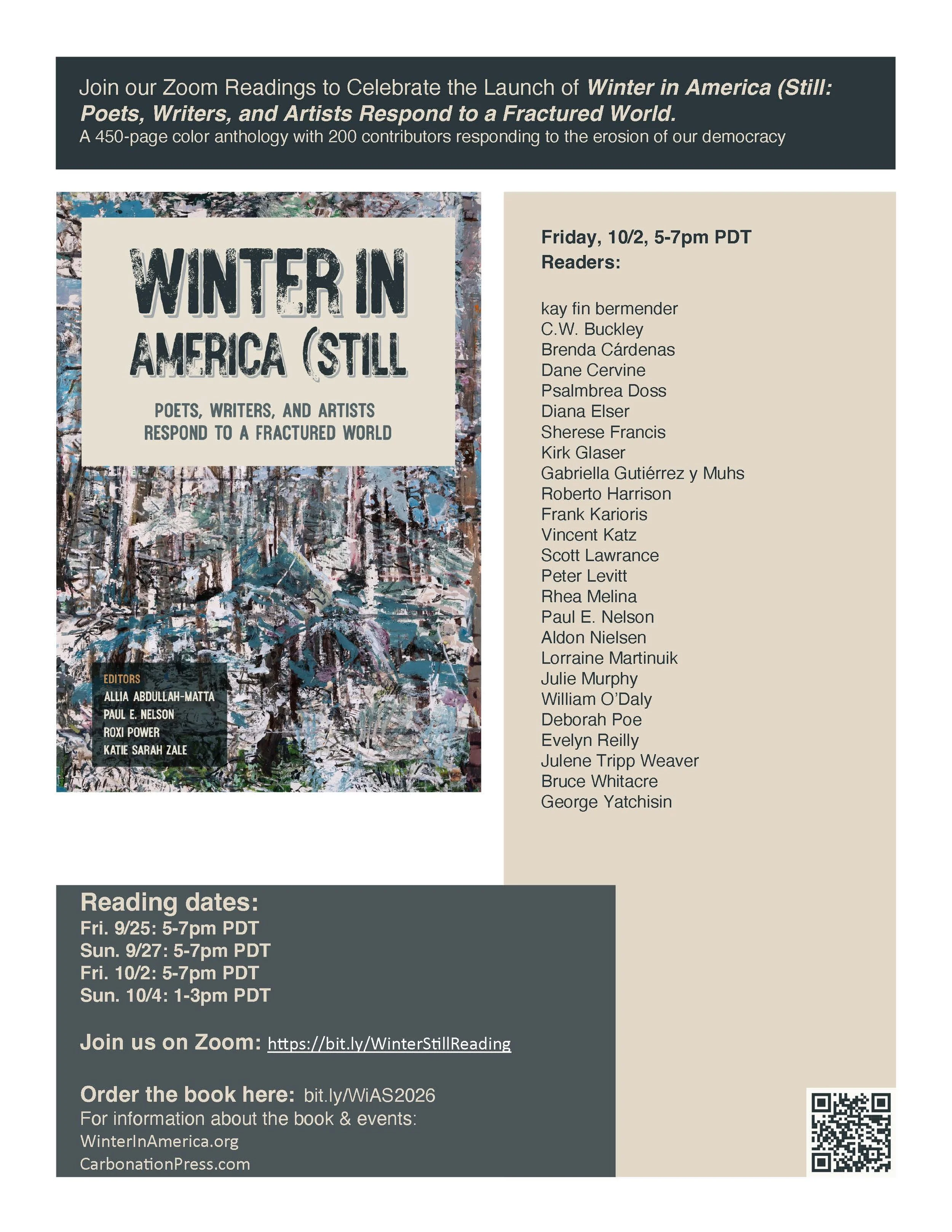 Group Reading for Anthology Release 