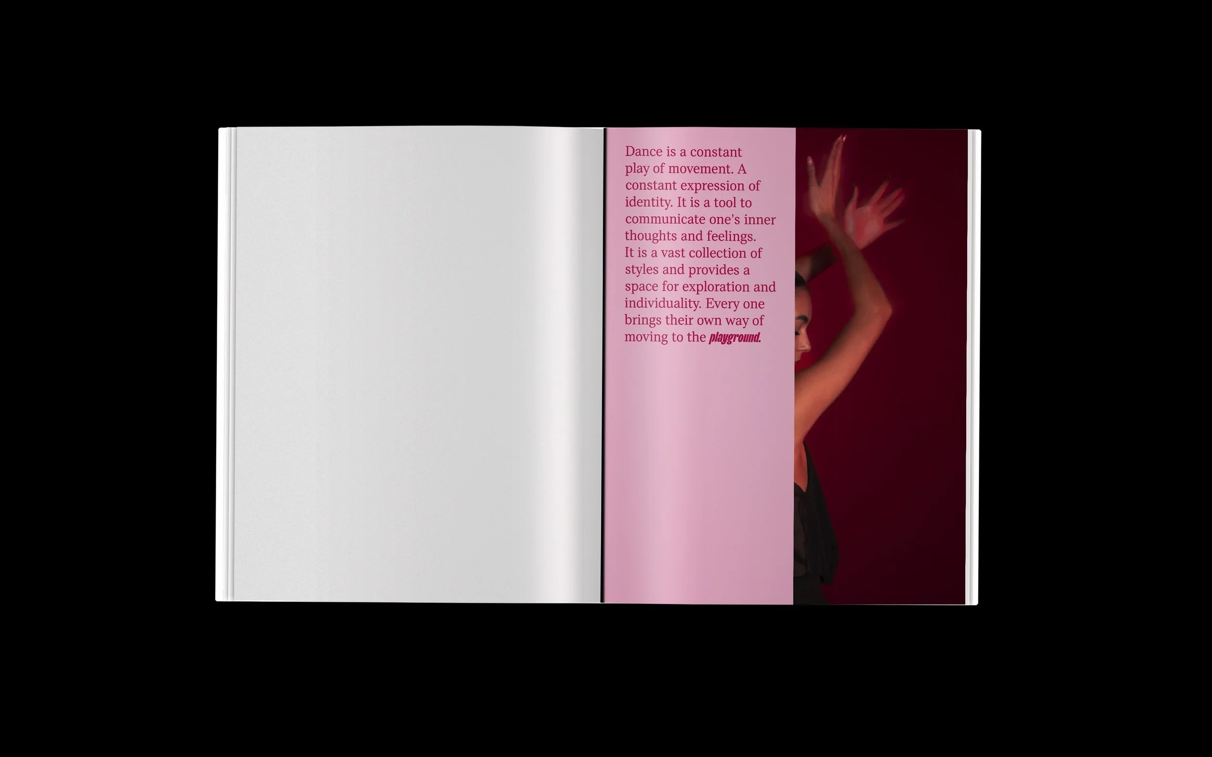 160-page editorial publication exploring London's dance community.