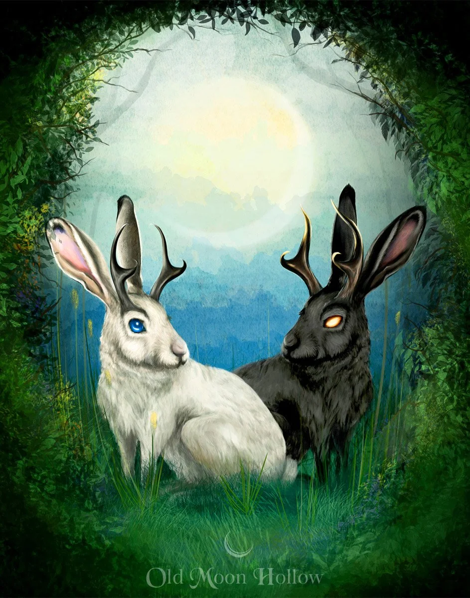 Sun and Moon - Spring Equinox Jackalopes