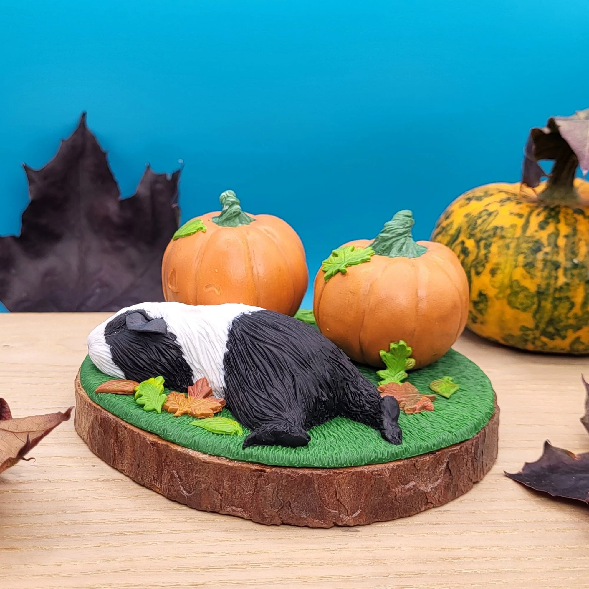 Pumpkin Patch Guinea Pig Sculpture