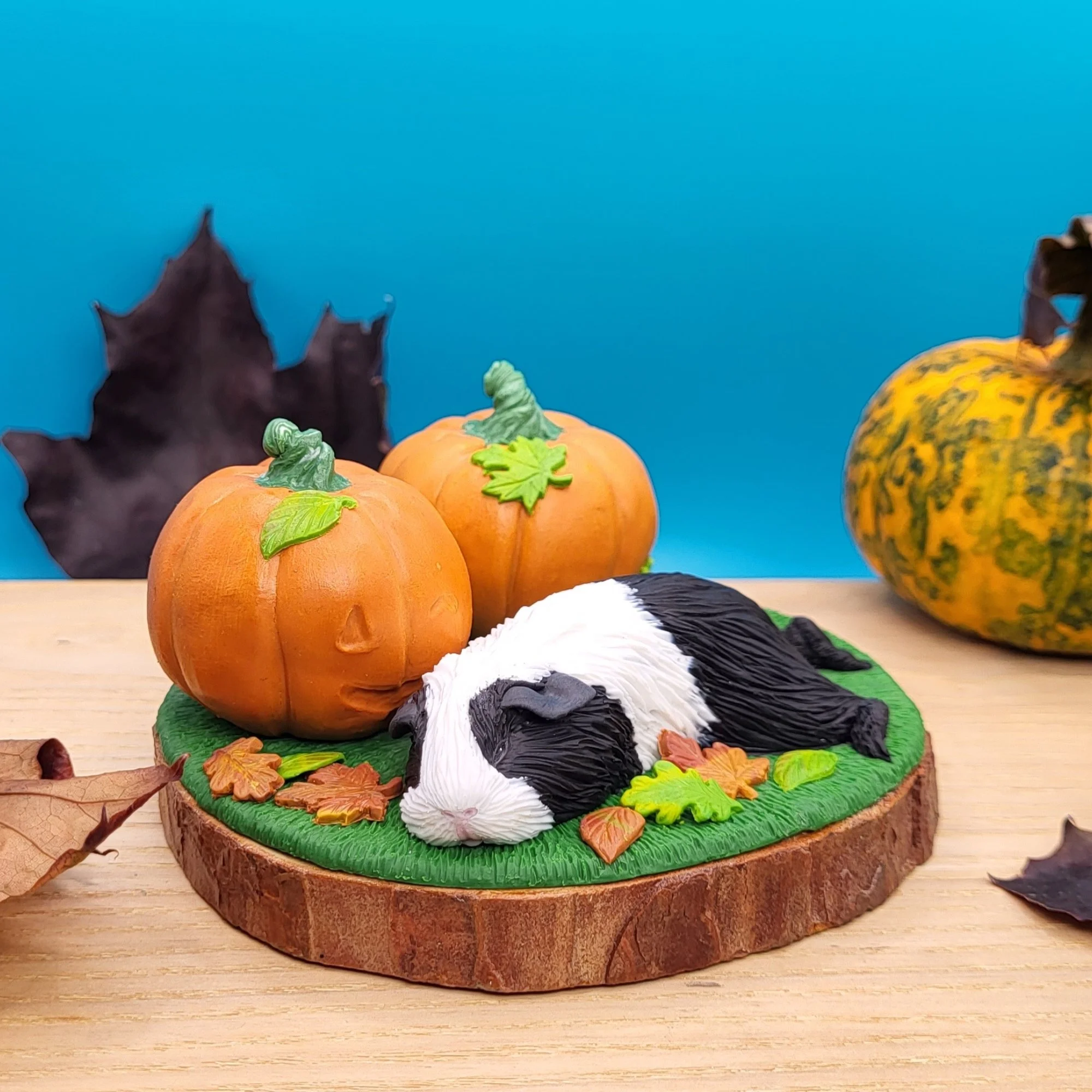 Pumpkin Patch Guinea Pig Sculpture