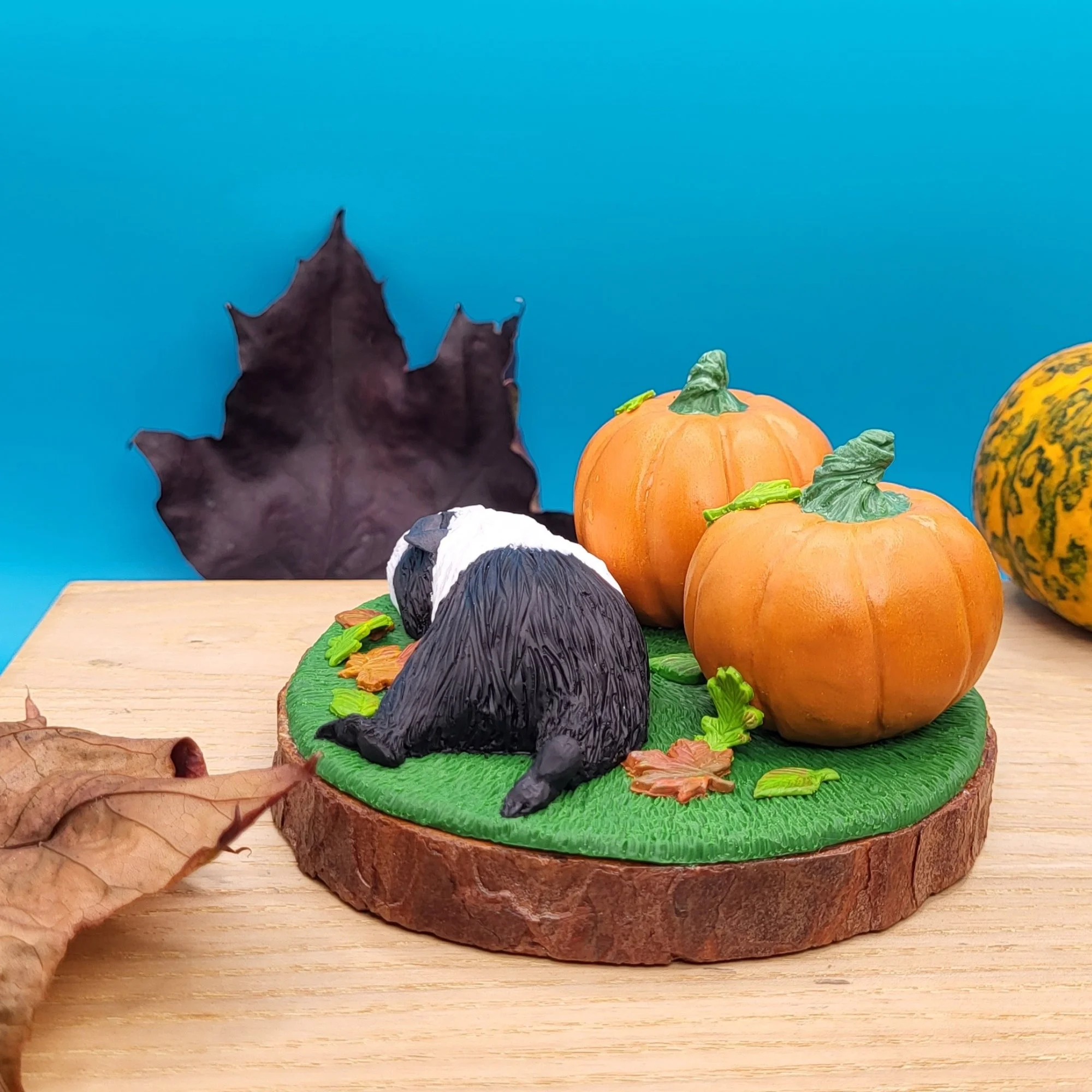 Pumpkin Patch Guinea Pig Sculpture