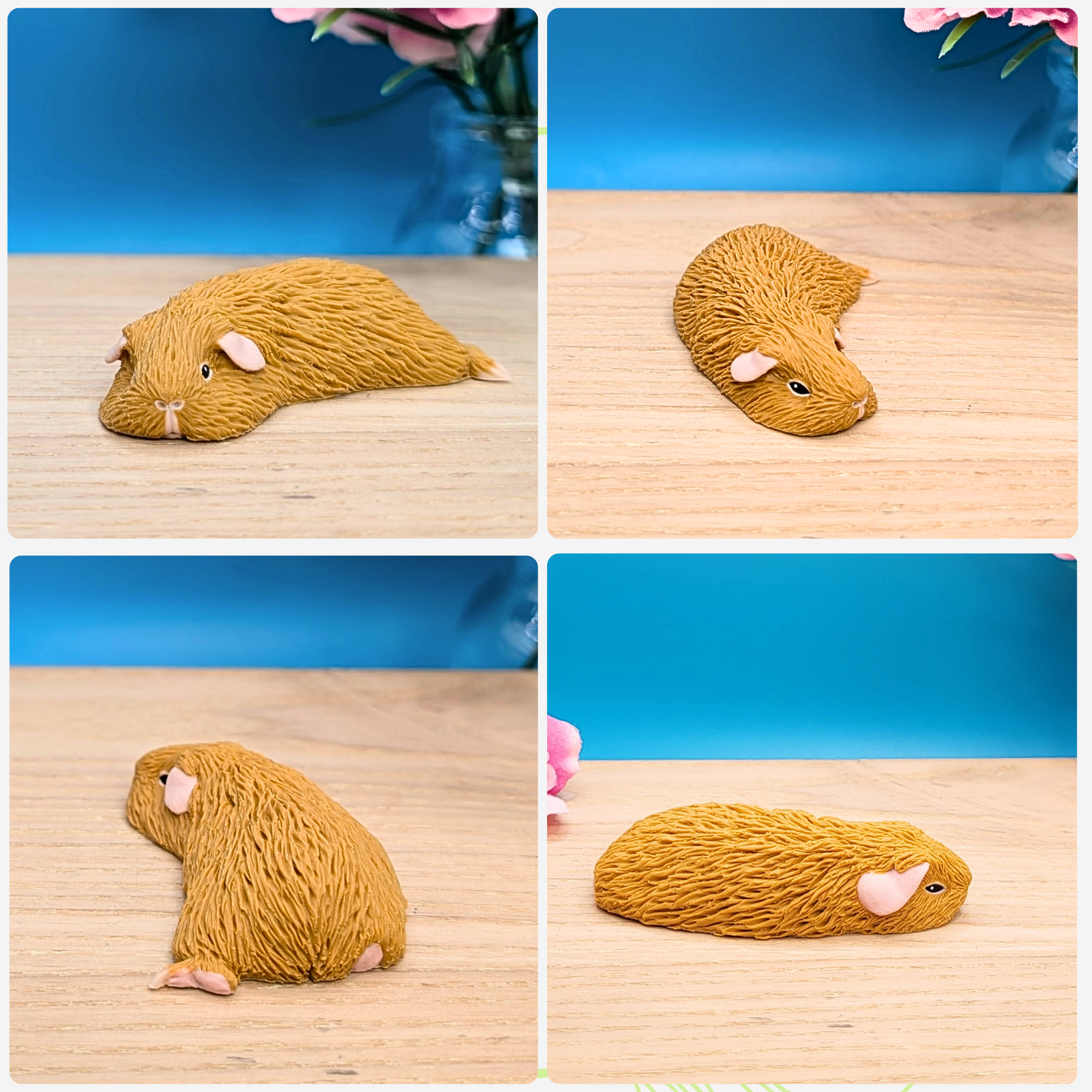 Ginger Sleeping Guinea Pig Sculpture
