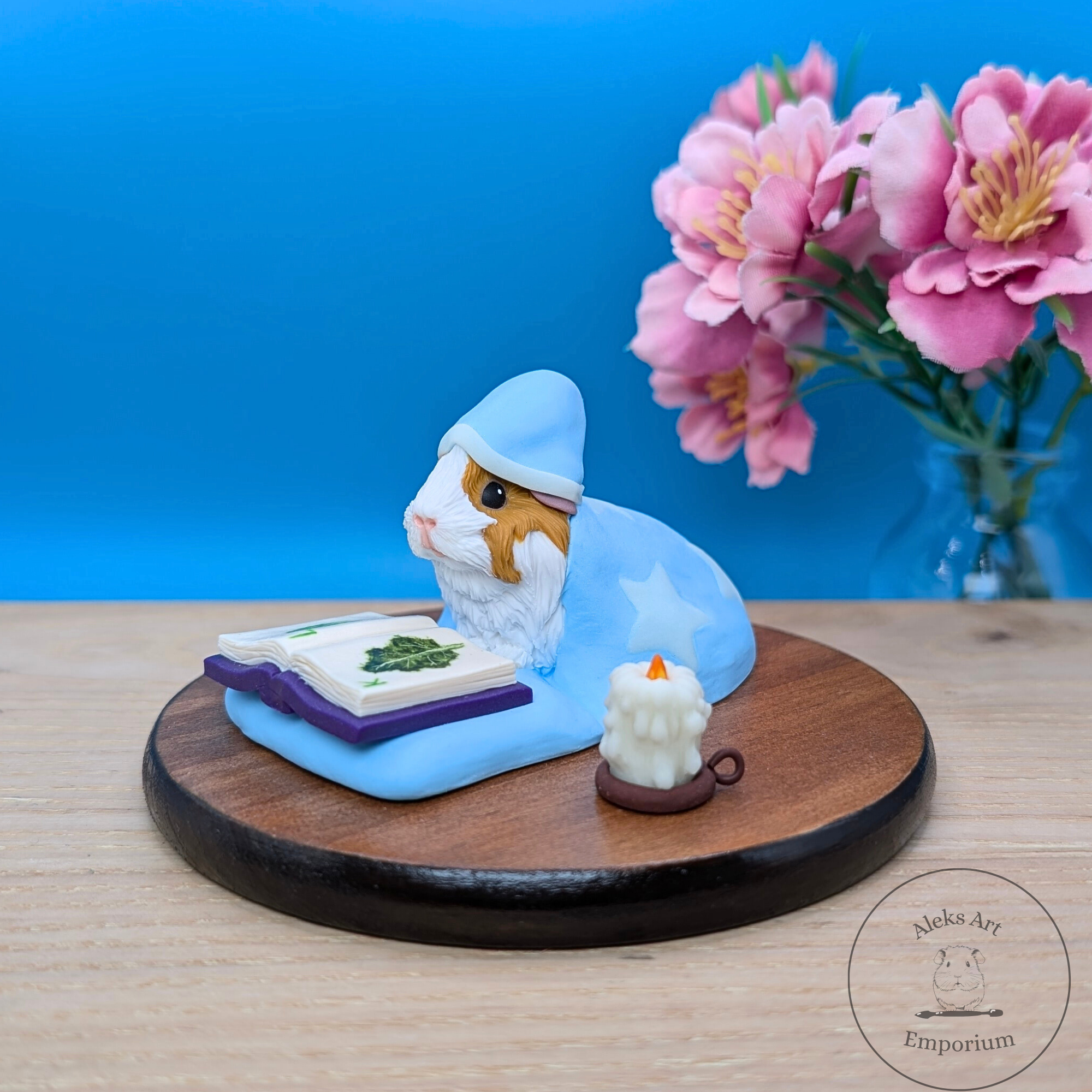 Bedtime Story Guinea Pig Sculpture