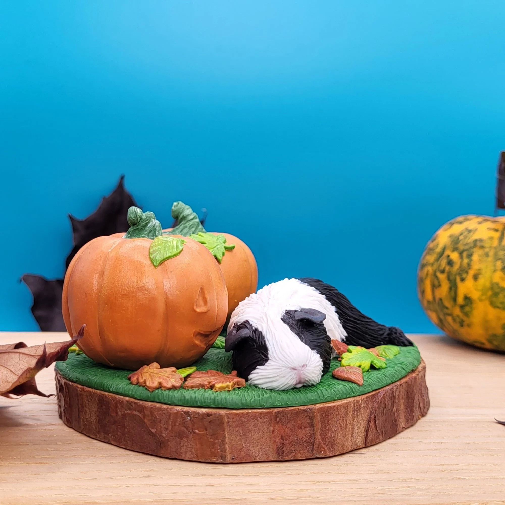 Pumpkin Patch Guinea Pig Sculpture