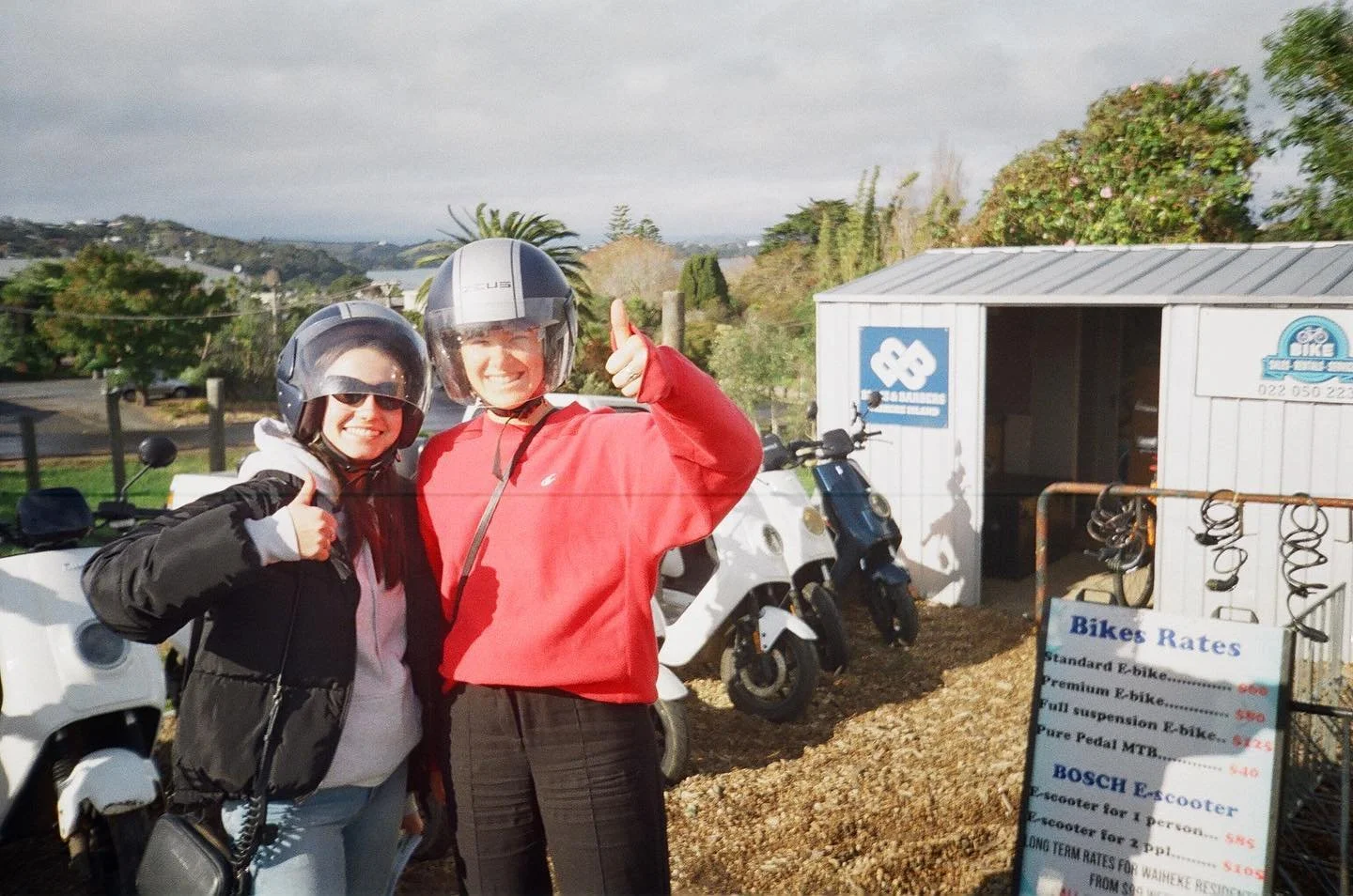 Check out our babes Mack &amp; Katerina ready to hire a scooter!

Scooters are such a great way to zip around the island here are some great places to check out if you want to hire one 🛵

- @islandscoot for some stylish retro scooters (just a 7 minu