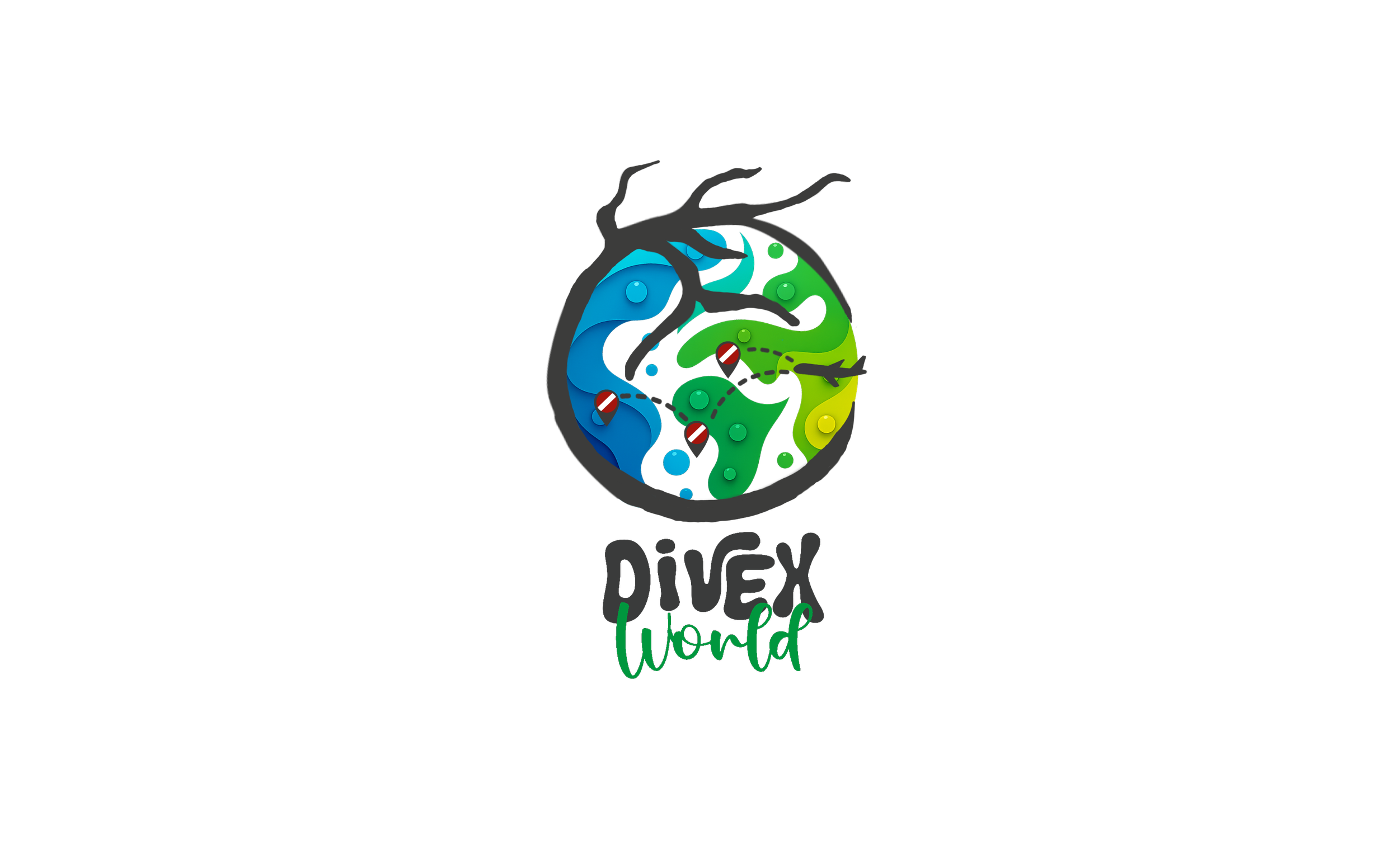 Logo di Digix World con un cuore stilizzato colorato con sfumature di blu, verde, giallo e nero, con due simboli di divieto e la scritta 'Digix World' sotto.