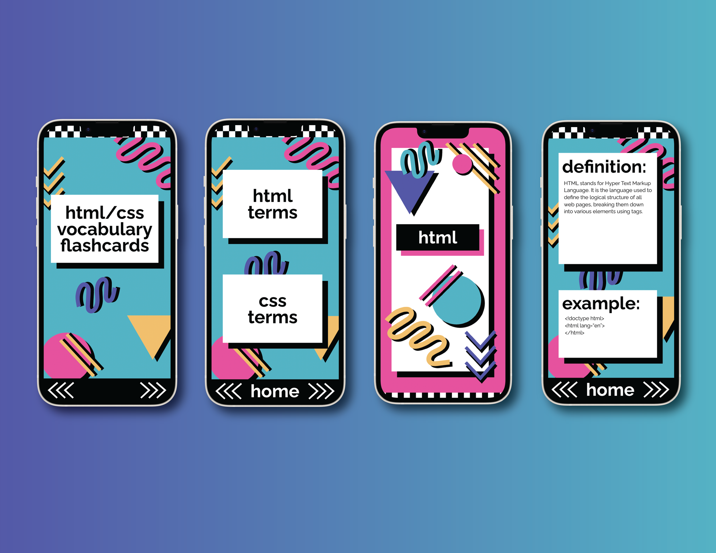 Vocabulary Flashcard App Design