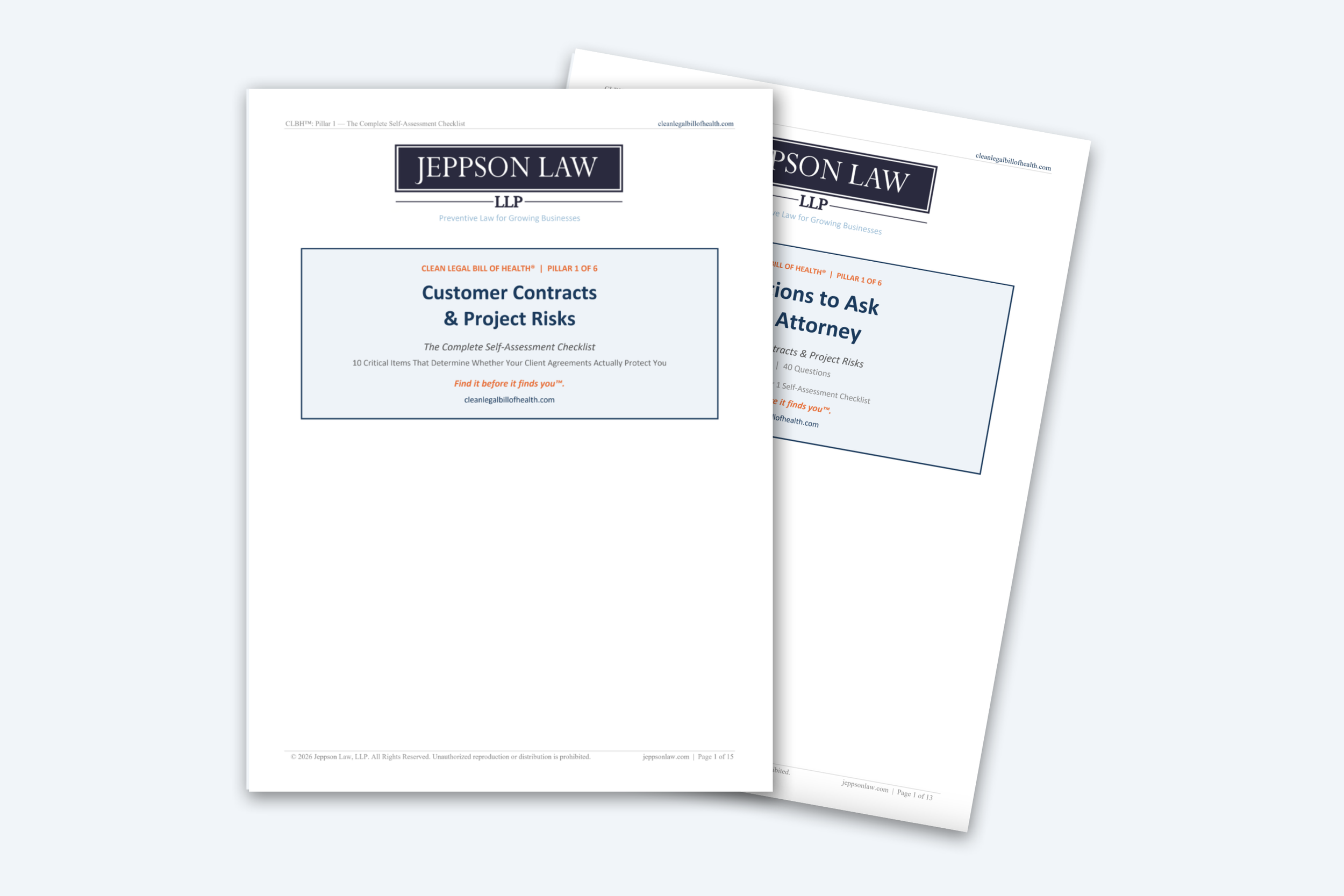 Pillar 1 Checklist: Customer Contracts  & Project Risks