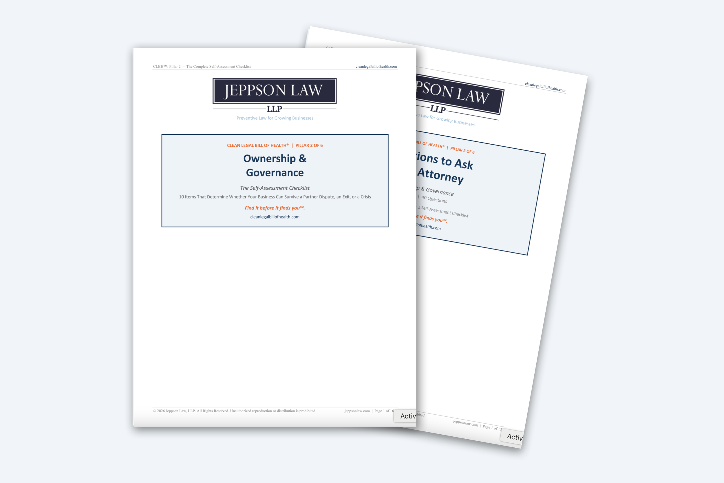 Pillar 2 Checklist: Ownership & Governance