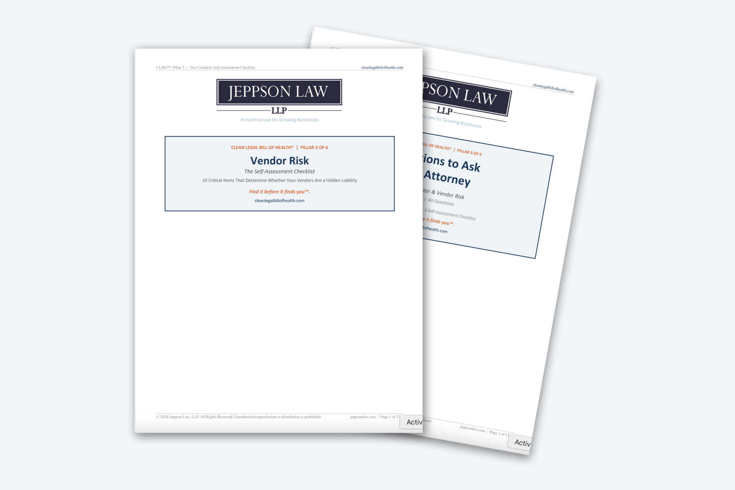 Pillar 3 Checklist: Vendor Risk