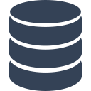 Icon of a stacked database symbol