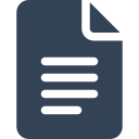 Icon of a document with lines of text and a folded top-right corner.