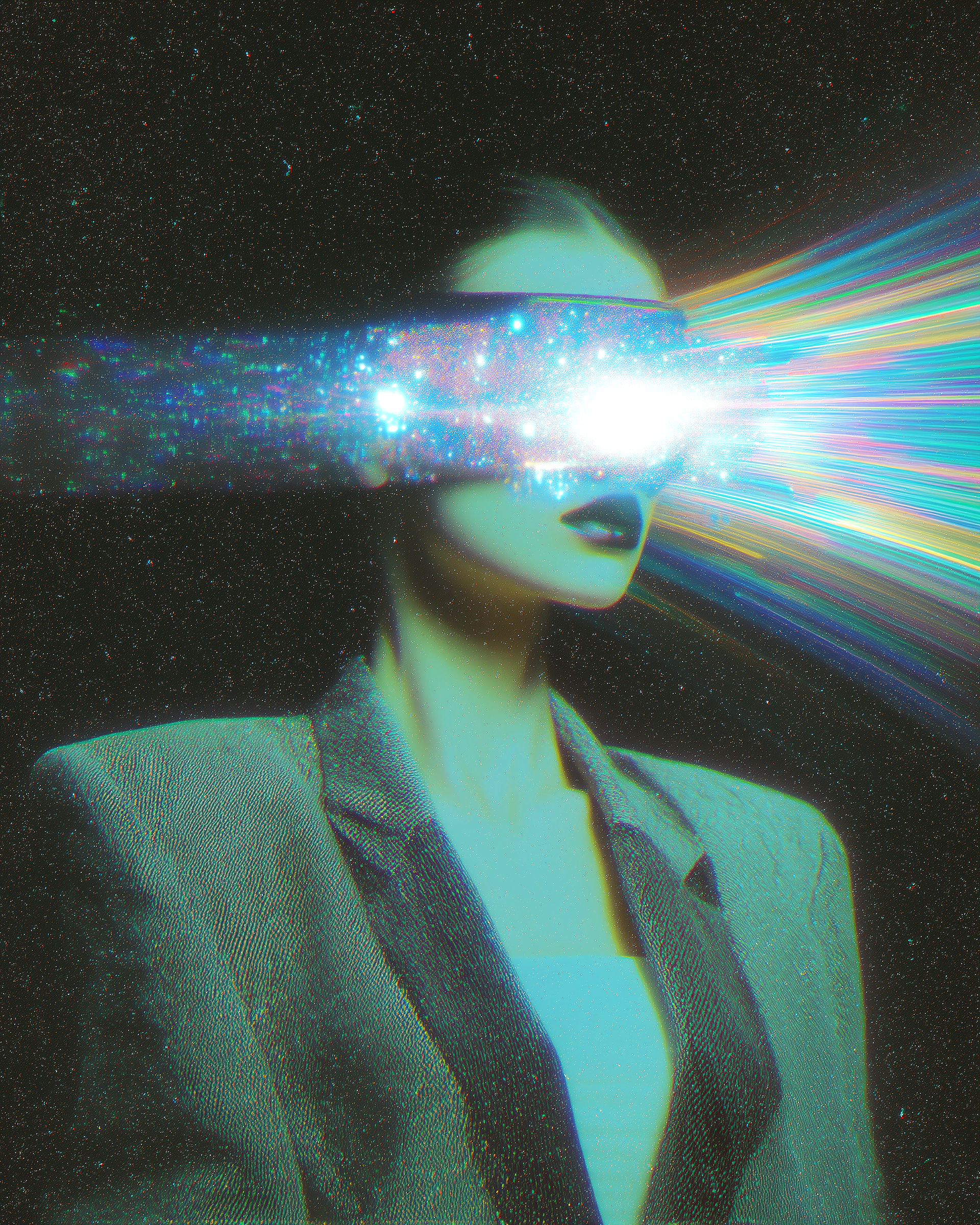 magic shooting out of females eyes