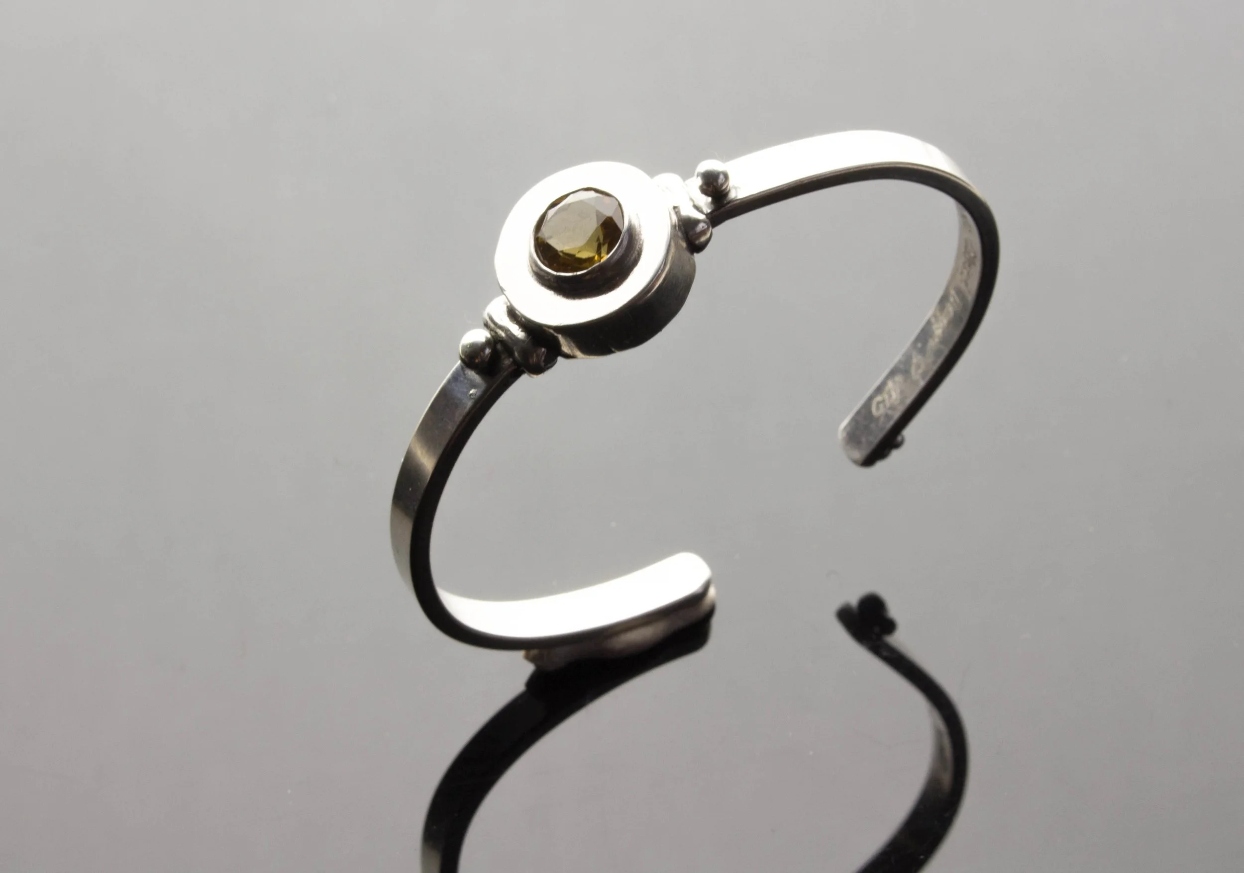 Sterling and Citrine Cuff Bracelet