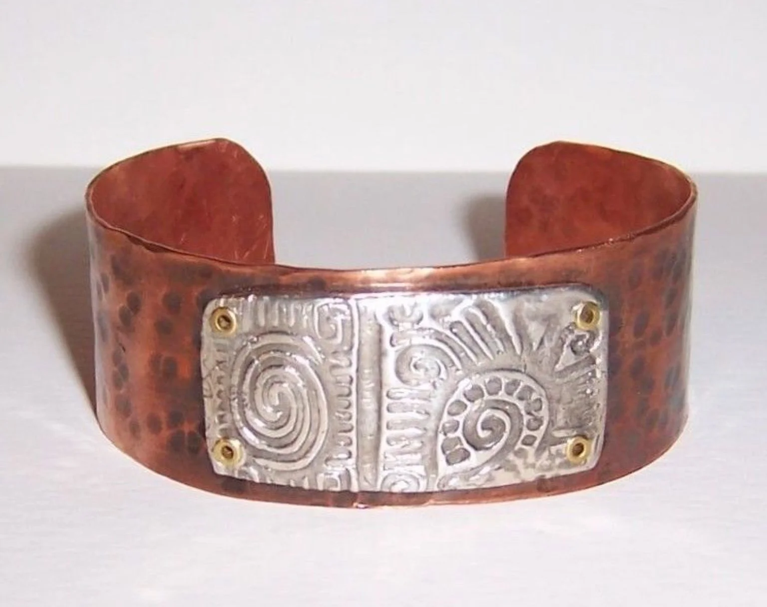Copper and Sterling Cuff Bracelet