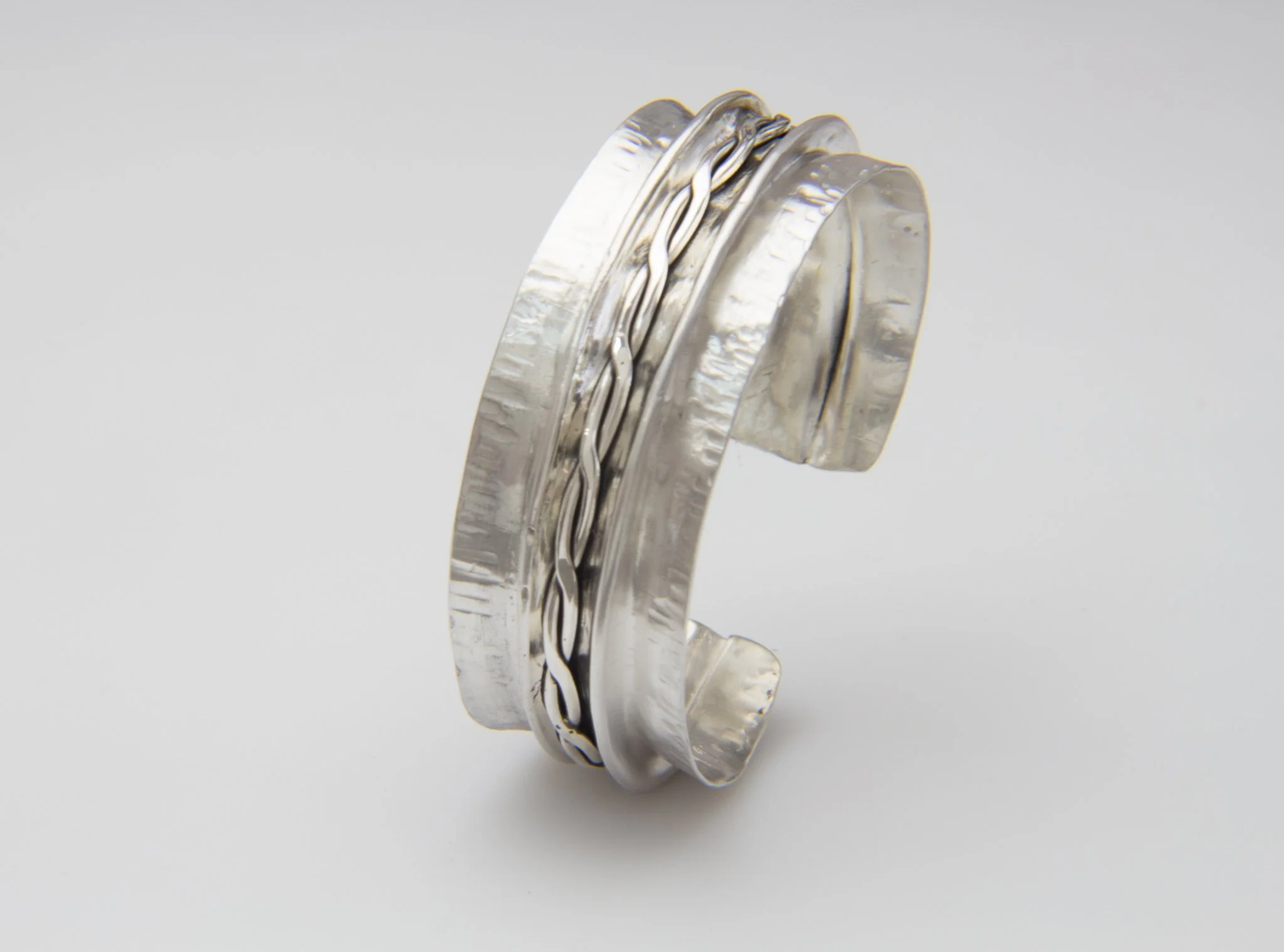 Sterling Fold Formed Cuff Bracelet
