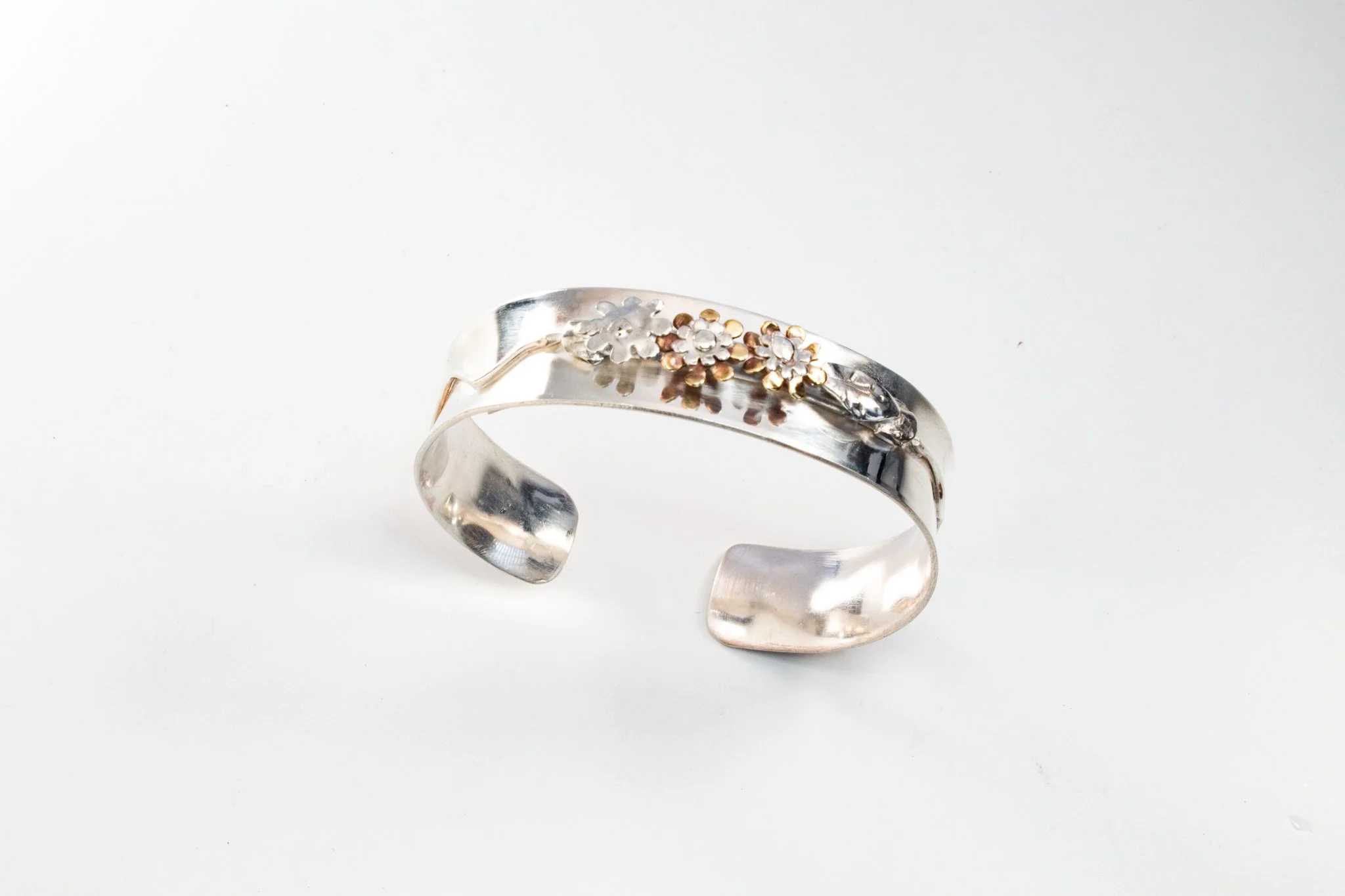 3 Flowers Cuff Bracelet