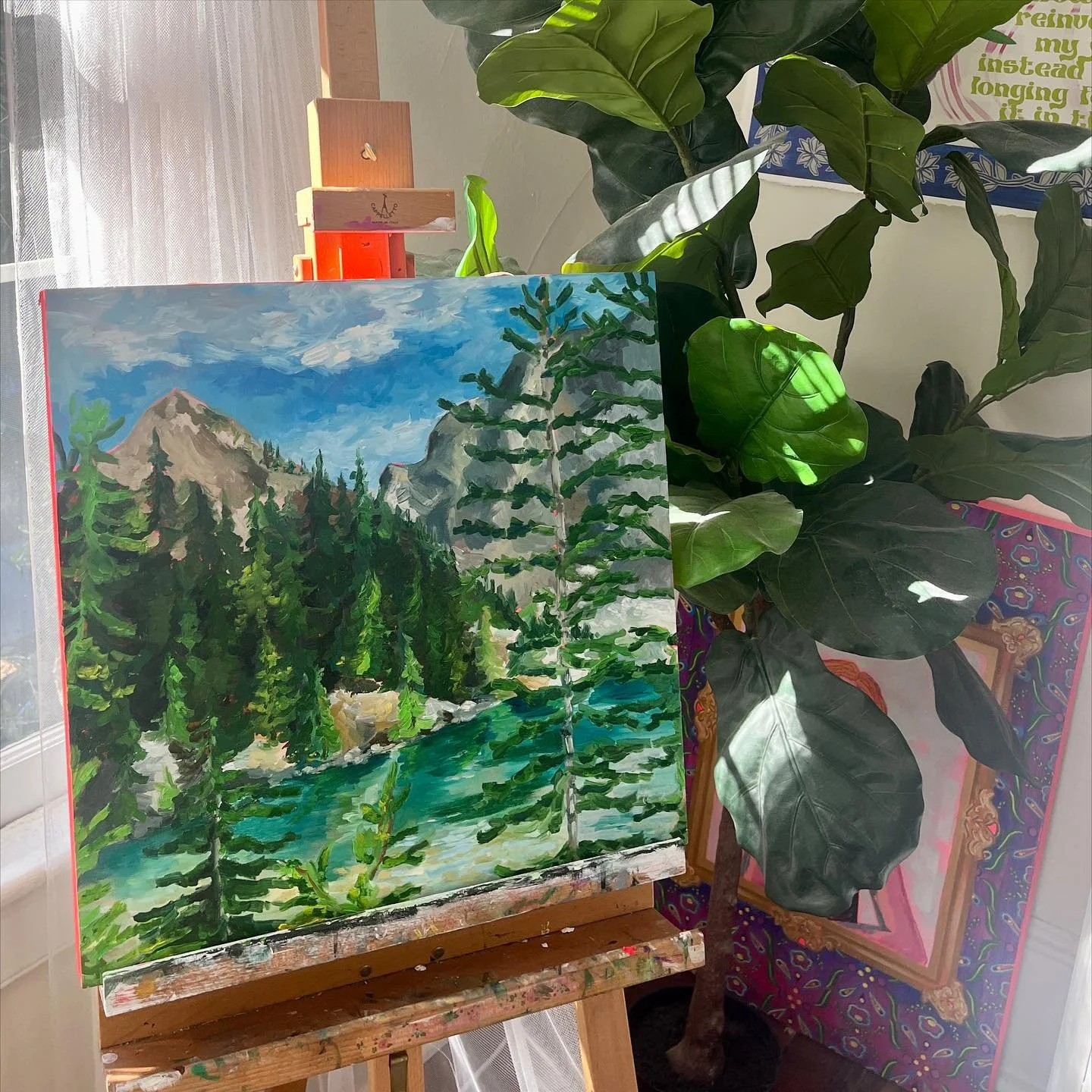 Blue Lake, 26x26, oil on panel

Forcing myself to get better at landscapes, enjoyed trying out this style for a quick 5-6 hr painting 🌲

Expect more paintings from my Washington trip, it was an absolute dream