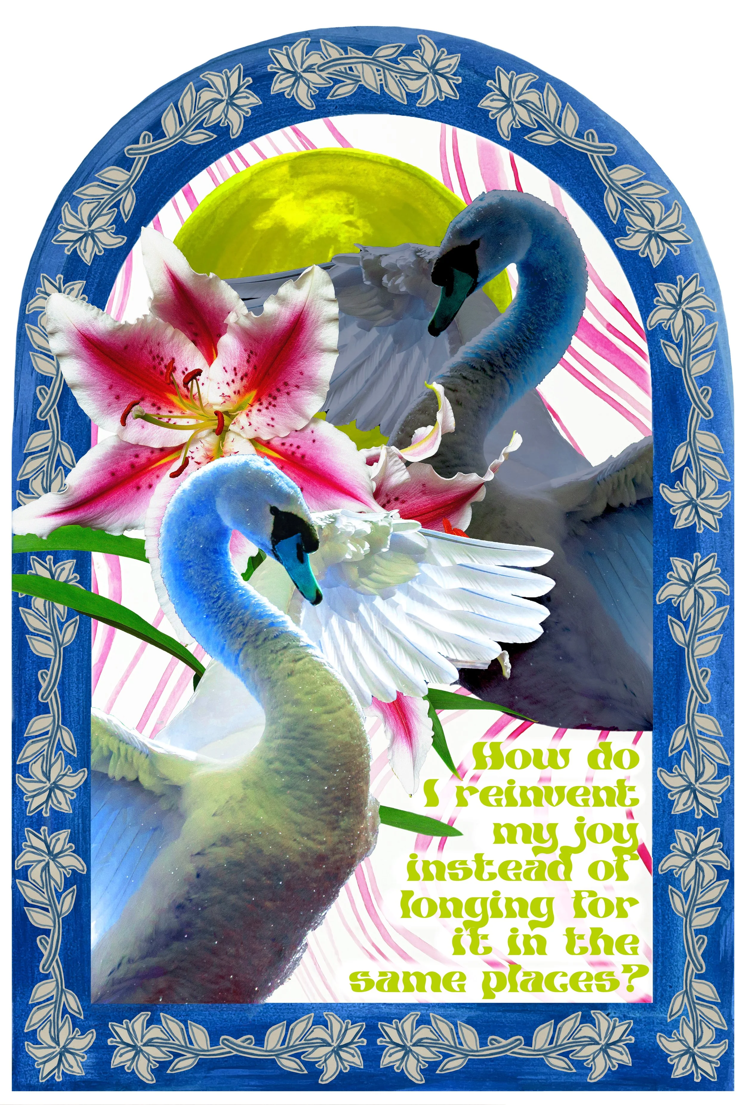 "Swan Song", Digital collage, 2025