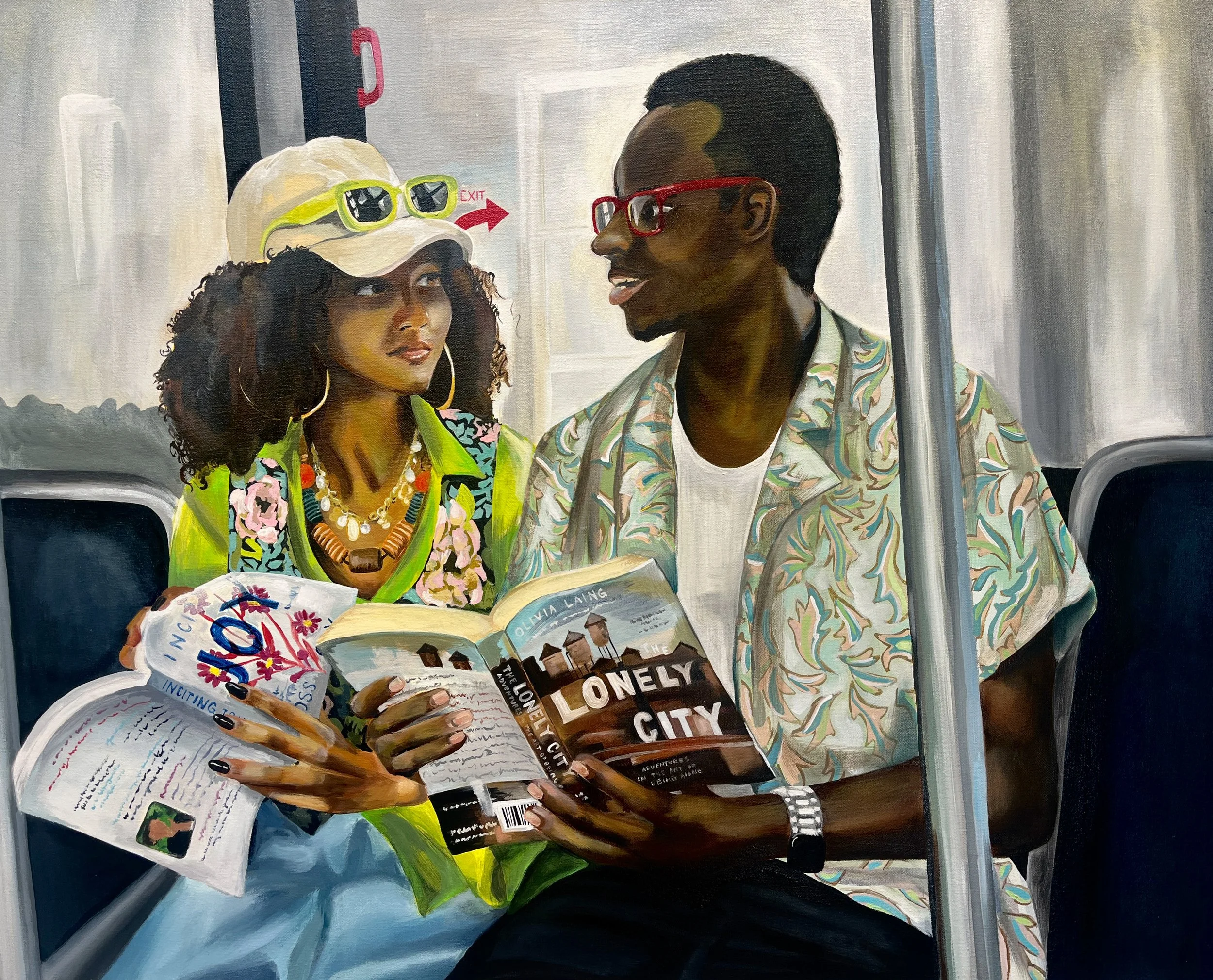 "The Lonely City", 32" x 40", oil and acrylic on canvas, 2025